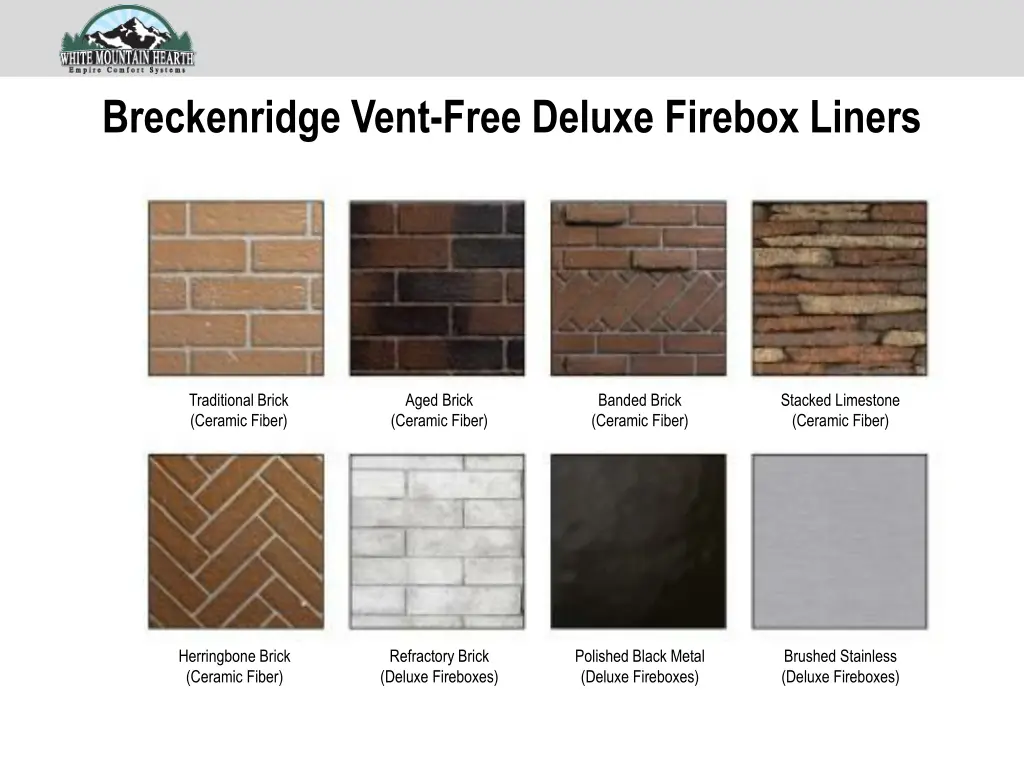 breckenridge vent free deluxe firebox liners