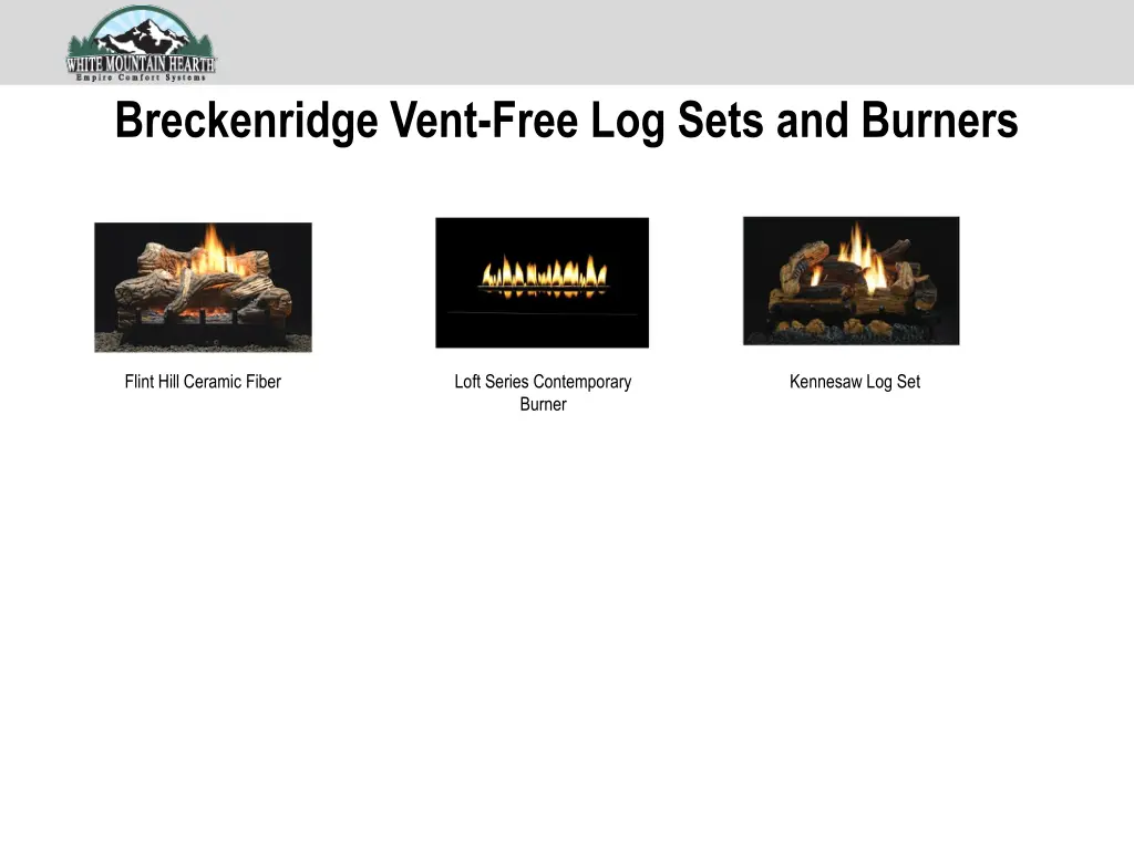 breckenridge vent free log sets and burners 1