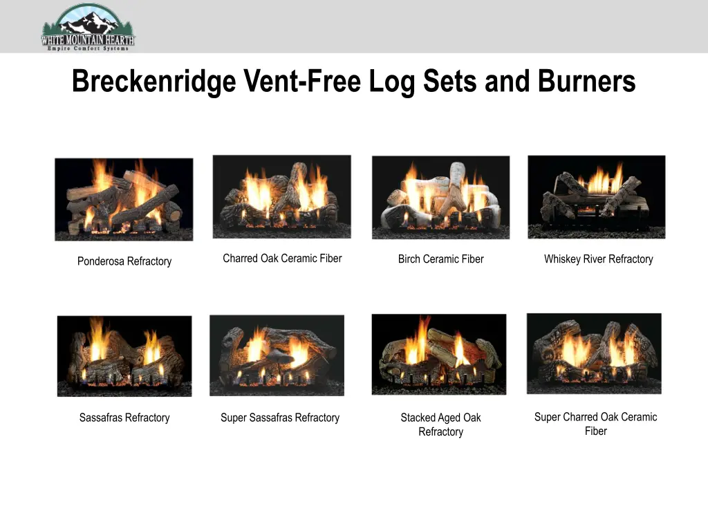 breckenridge vent free log sets and burners