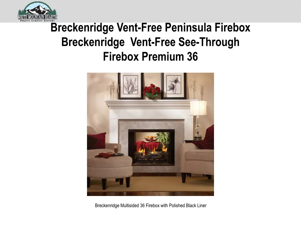 breckenridge vent free peninsula firebox 1