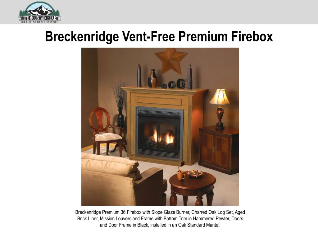 breckenridge vent free premium firebox 1