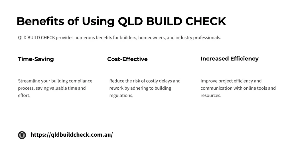 benefits of using qld build check