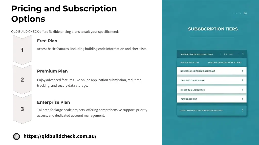 pricing and subscription options