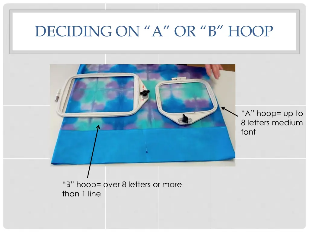 deciding on a or b hoop