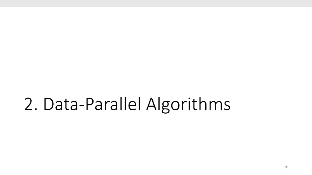 2 data parallel algorithms