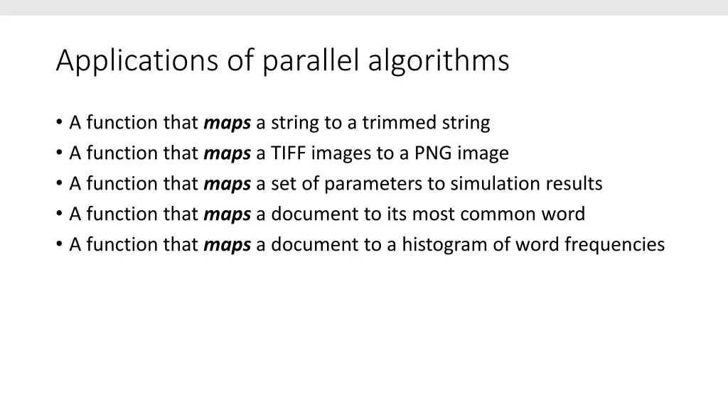 applications of parallel algorithms 2