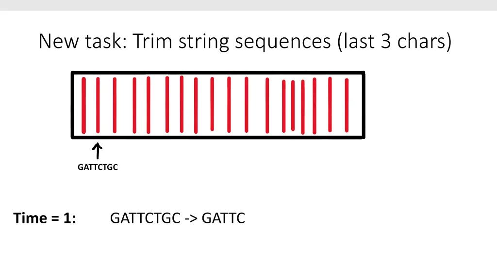 new task trim string sequences last 3 chars 1