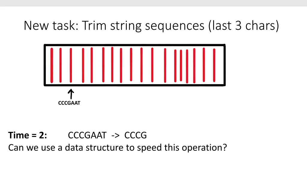 new task trim string sequences last 3 chars 2