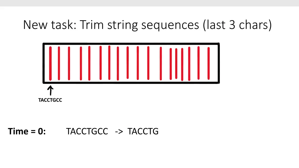 new task trim string sequences last 3 chars