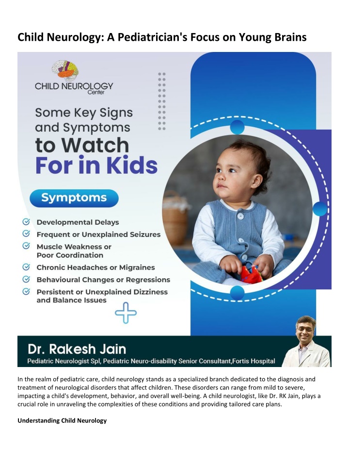 child neurology a pediatrician s focus on young