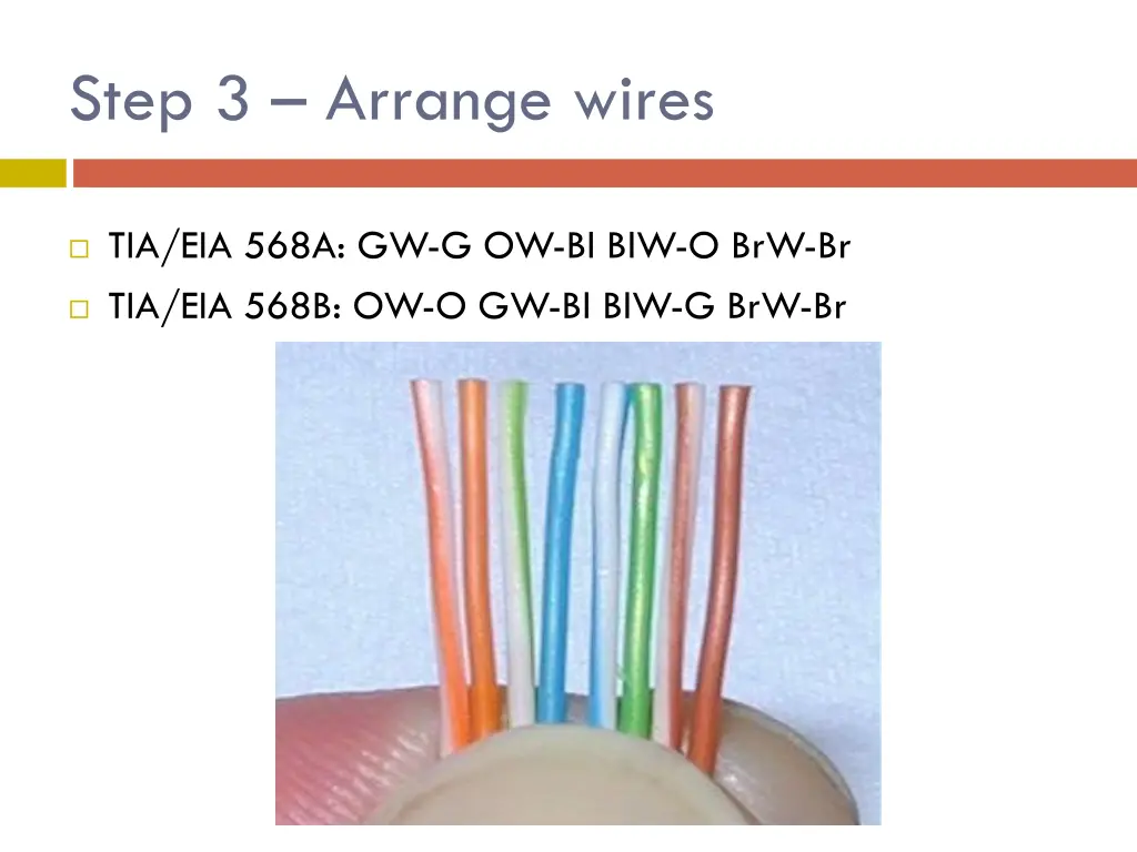 step 3 arrange wires