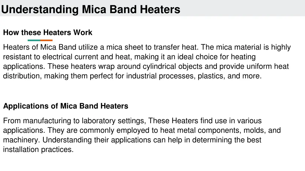 understanding mica band heaters