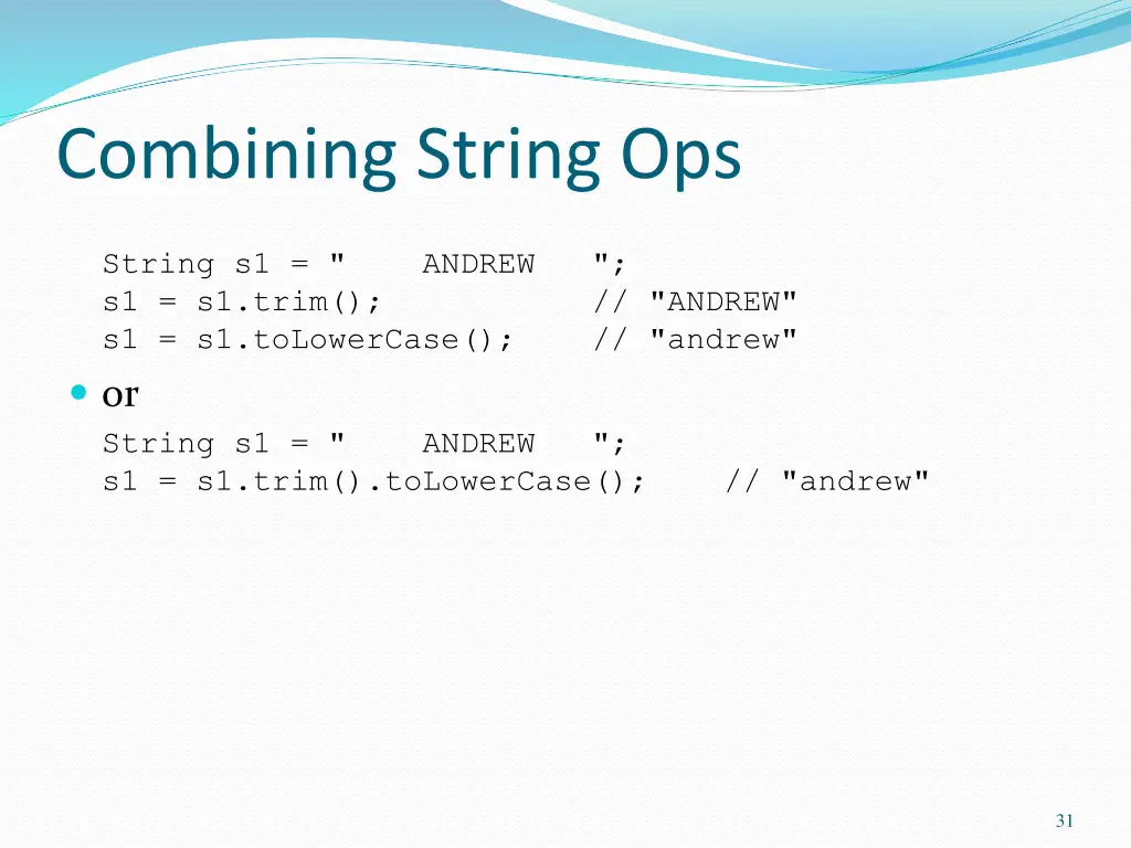 combining string ops