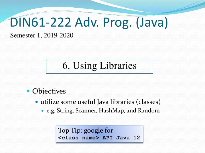 din61 222 adv prog java semester 1 2019 2020