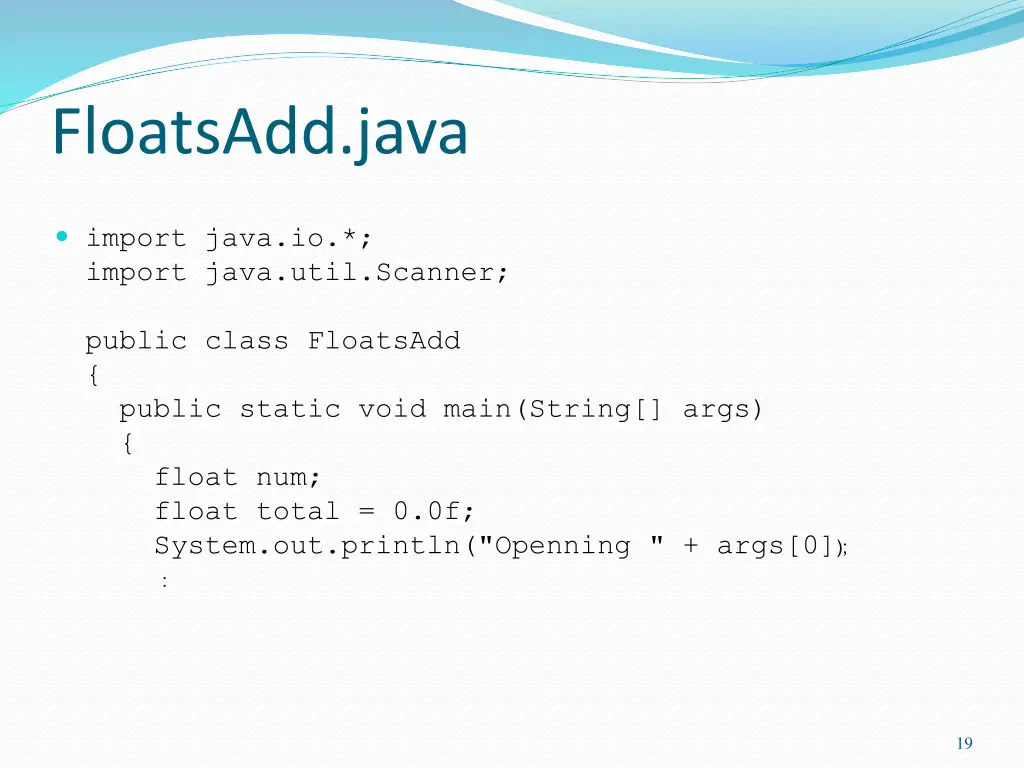 floatsadd java