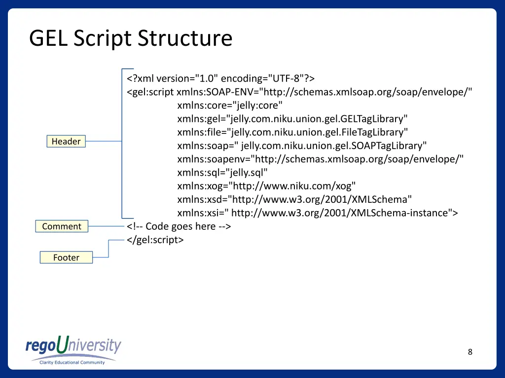 gel script structure