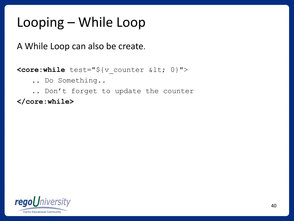 looping while loop