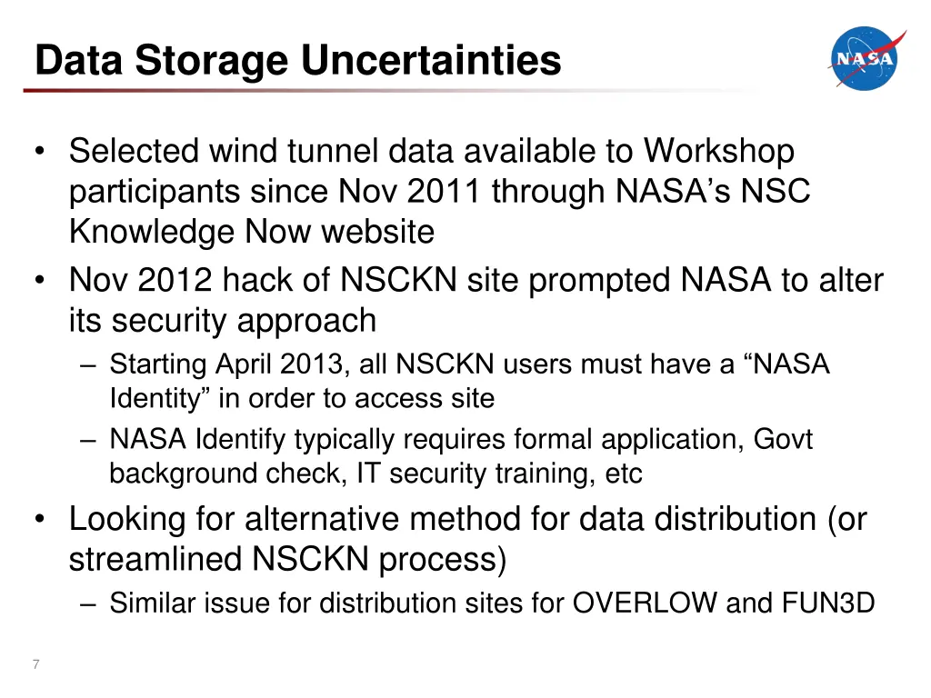 data storage uncertainties