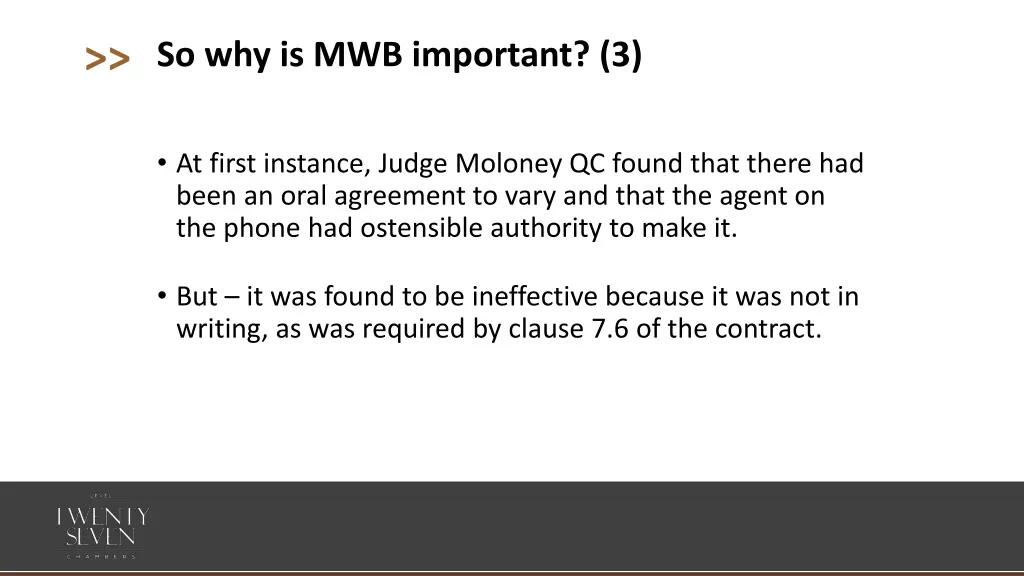 so why is mwb important 3