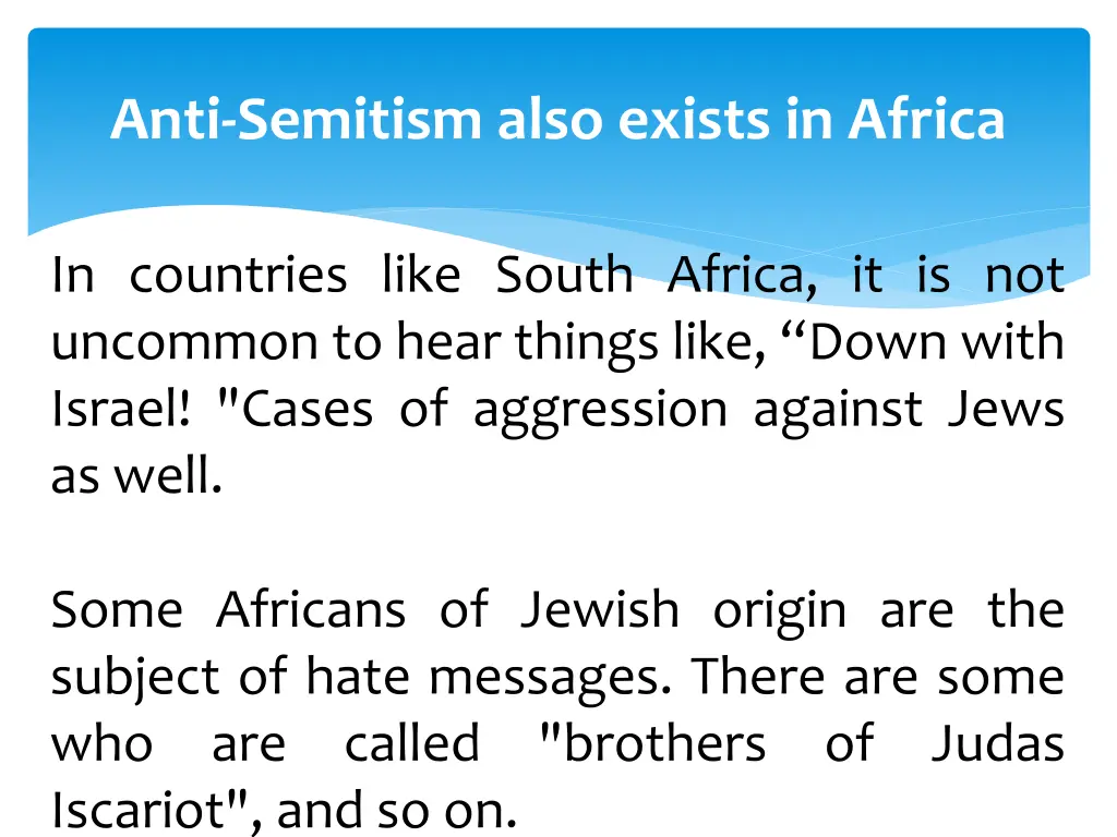 anti semitism also exists in africa