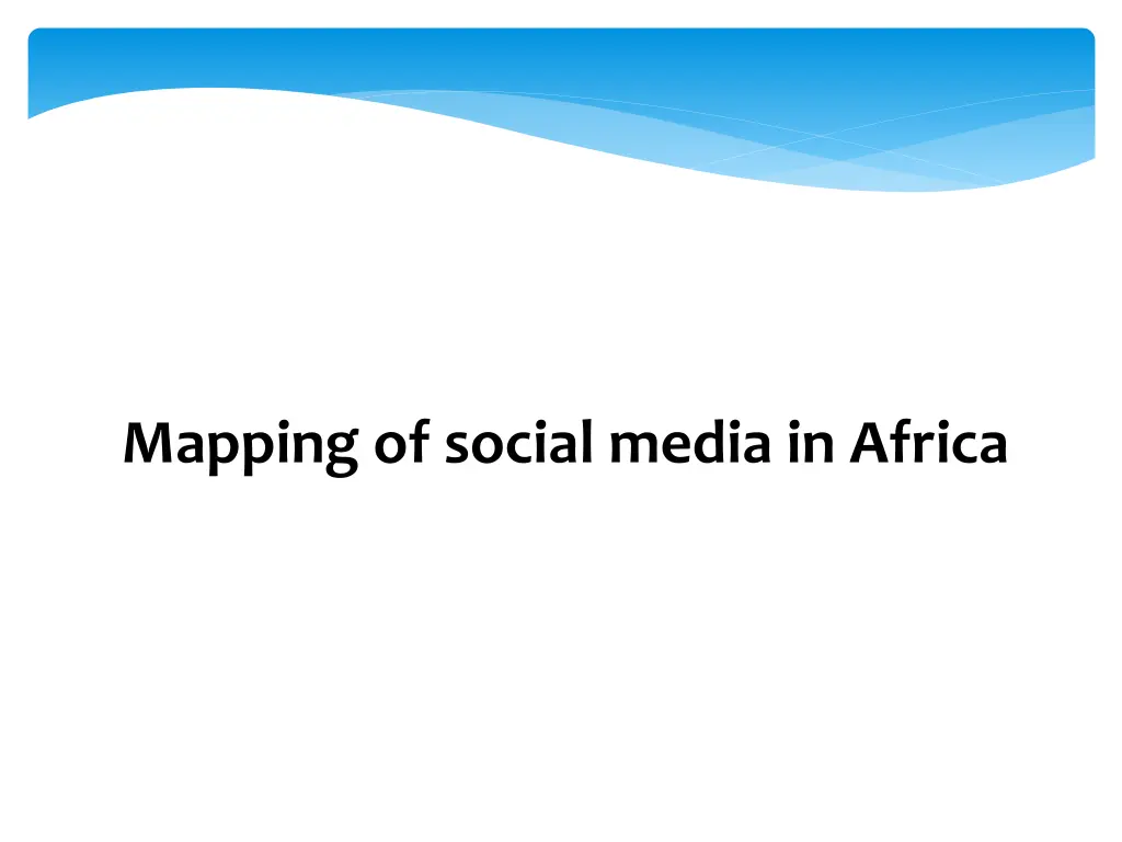 mapping of social media in africa