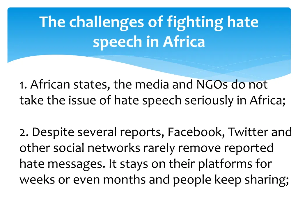 the challenges of fighting hate speech in africa