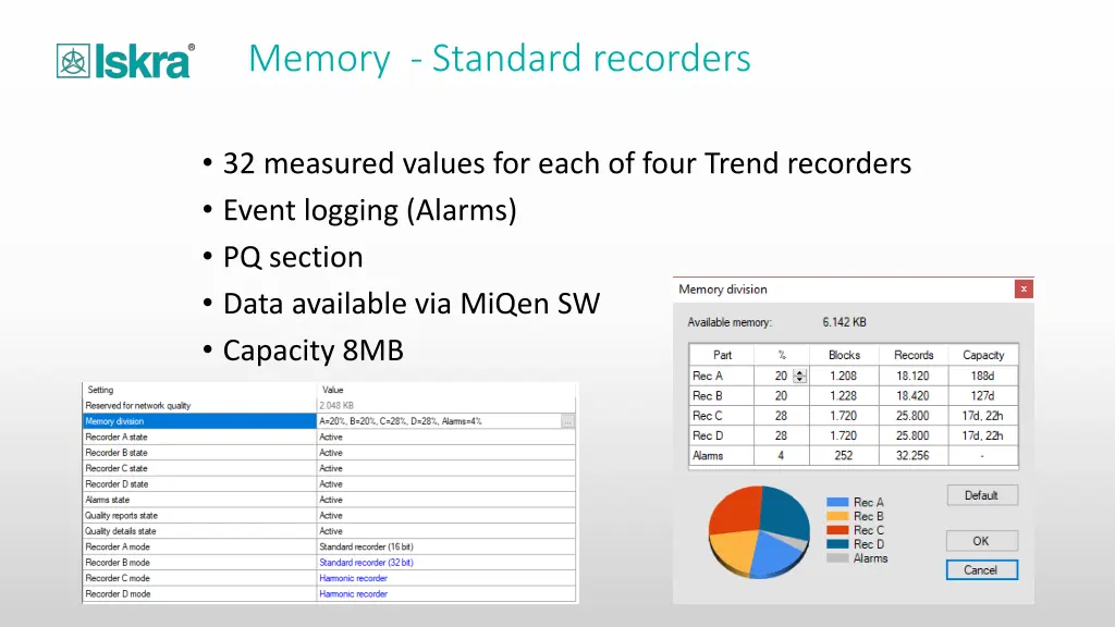 memory standard recorders