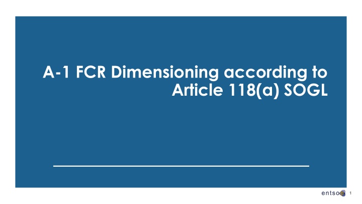 a 1 fcr dimensioning according to article