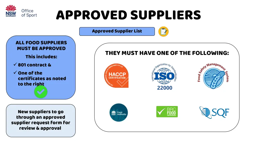 approved suppliers approved supplier list