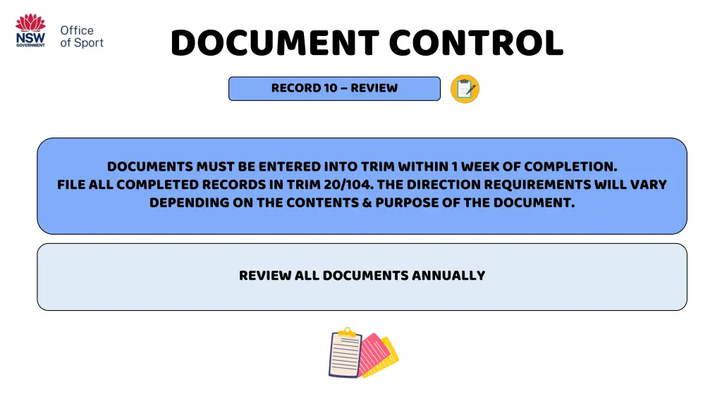 document control record 10 review