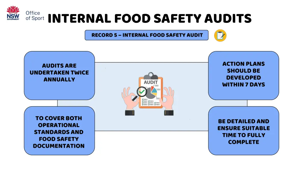 internal food safety audits record 5 internal