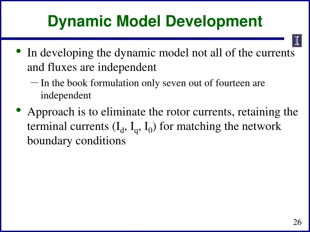 dynamic model development