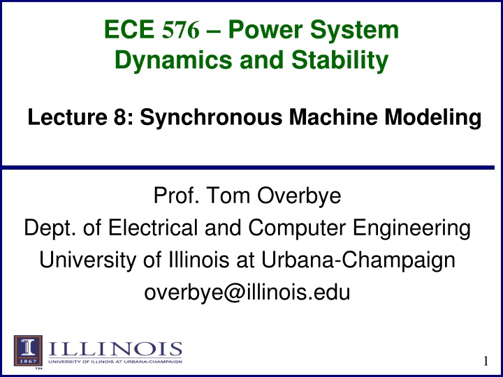 ece 576 power system dynamics and stability