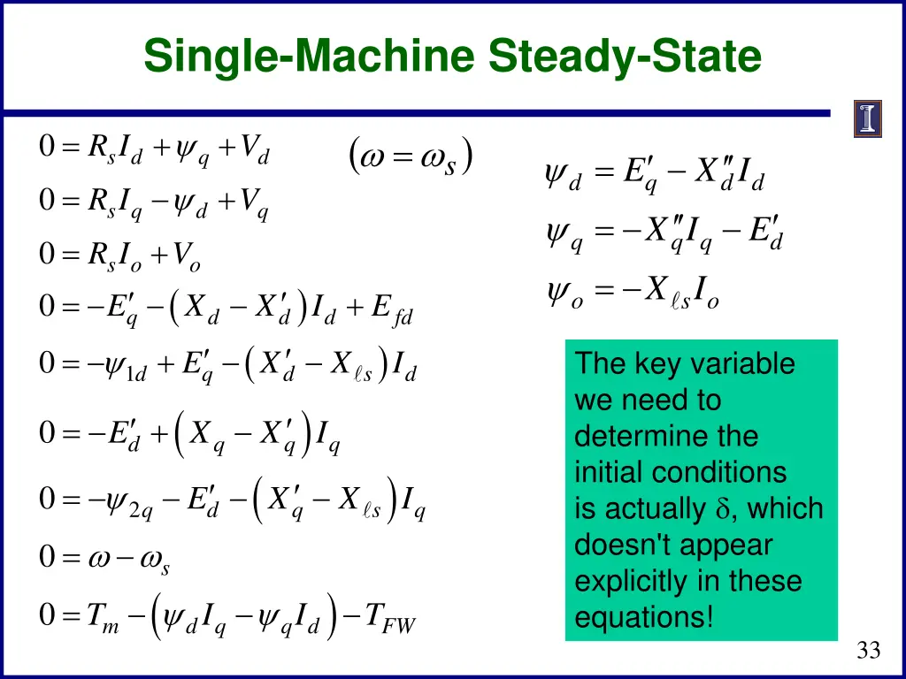 single machine steady state 1