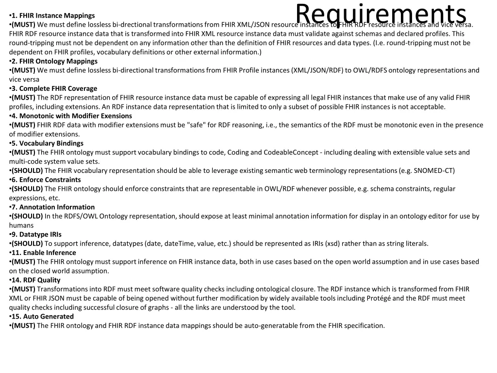 requirements