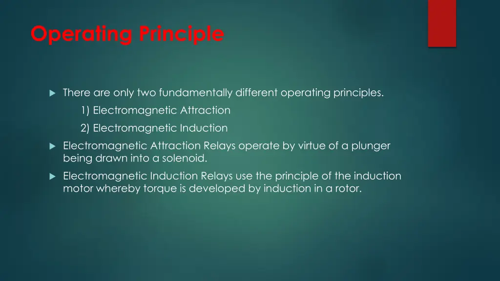 operating principle