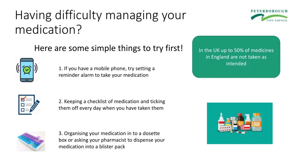 having difficulty managing your medication