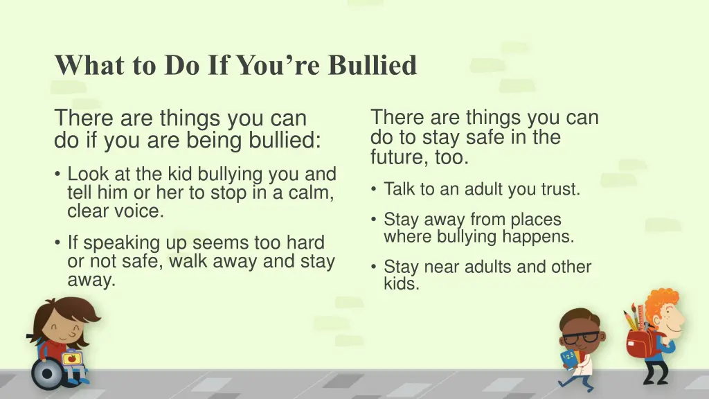 what to do if you re bullied