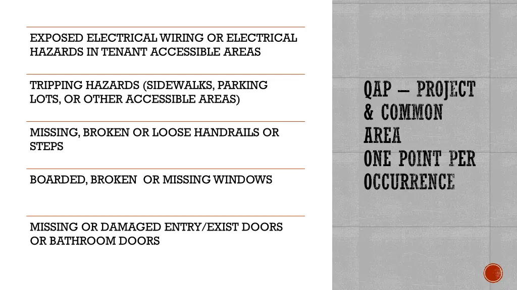 exposed electrical wiring or electrical hazards