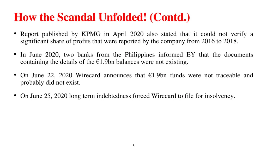 how the scandal unfolded contd