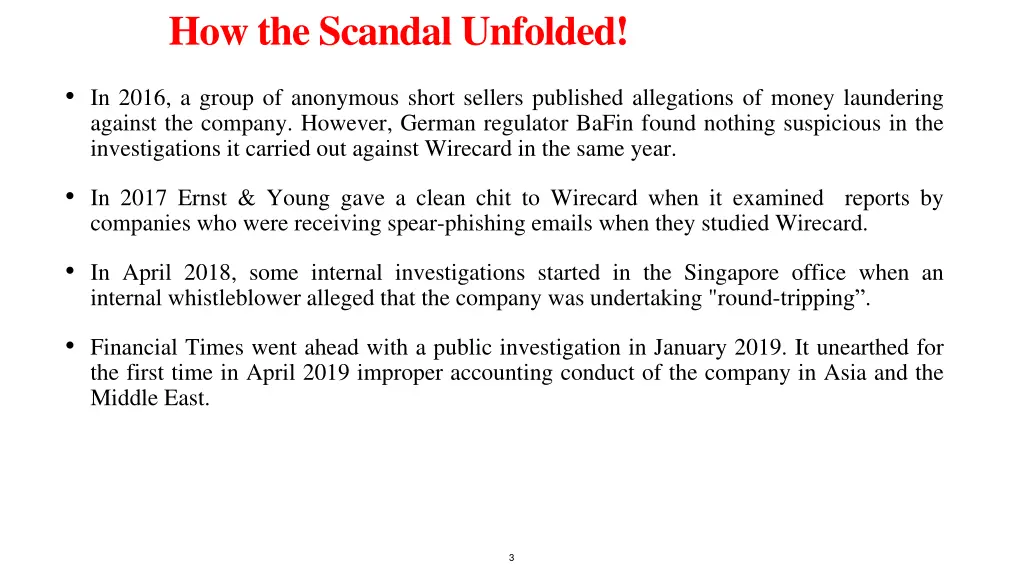 how the scandal unfolded