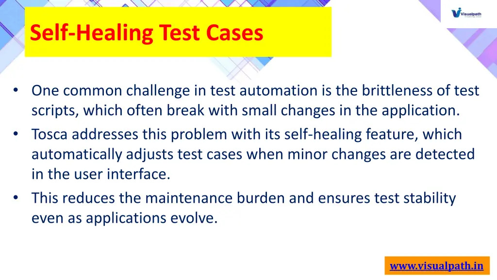 self healing test cases