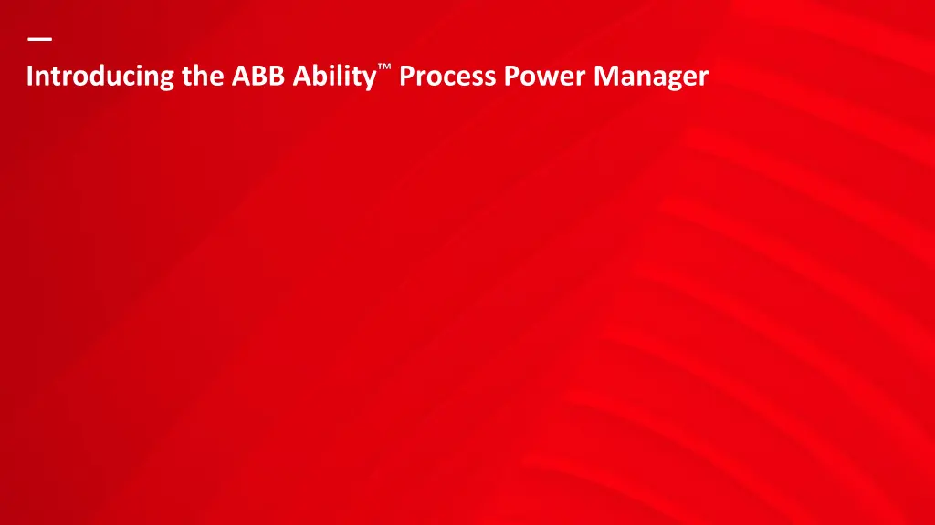 introducing the abb ability process power manager