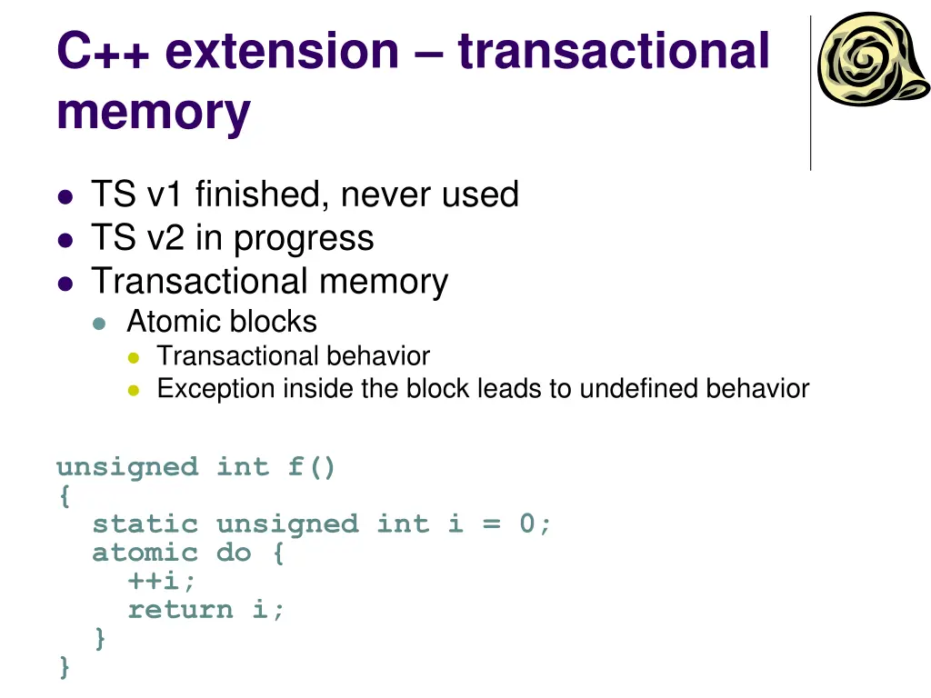 c extension transactional memory