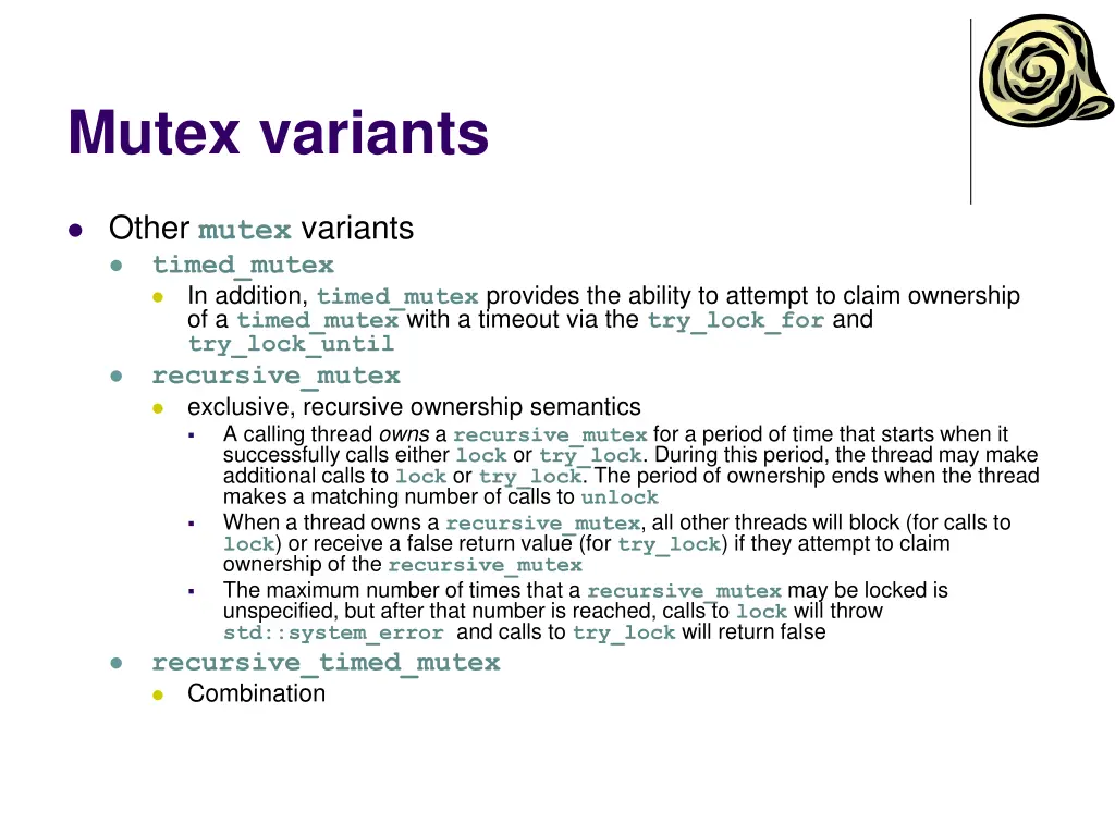 mutex variants