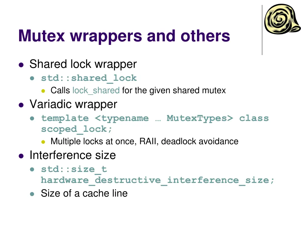 mutex wrappers and others