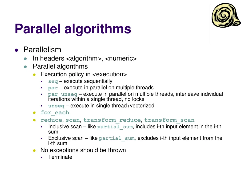 parallel algorithms