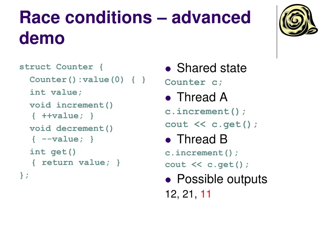 race conditions advanced demo