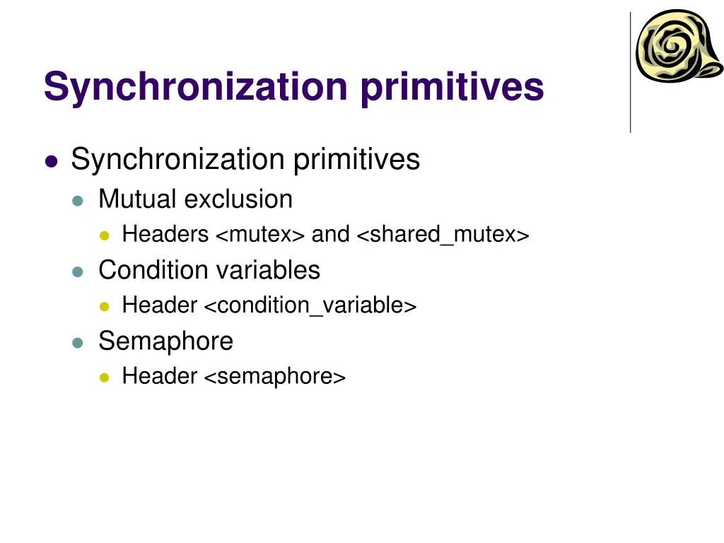 synchronization primitives