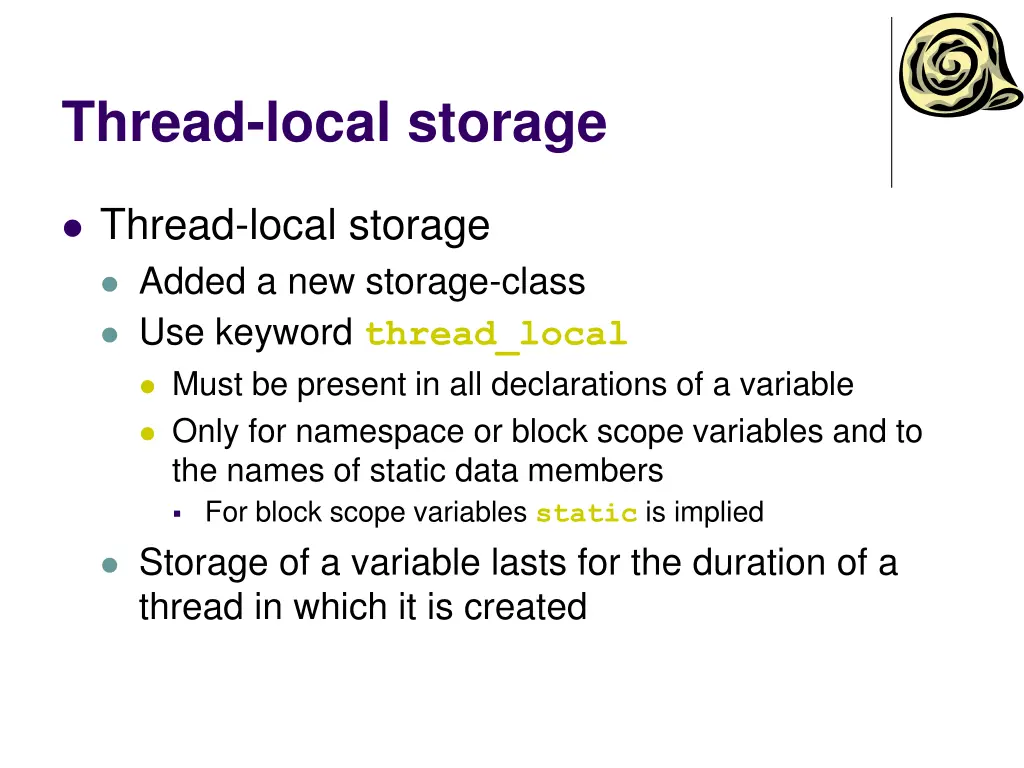 thread local storage